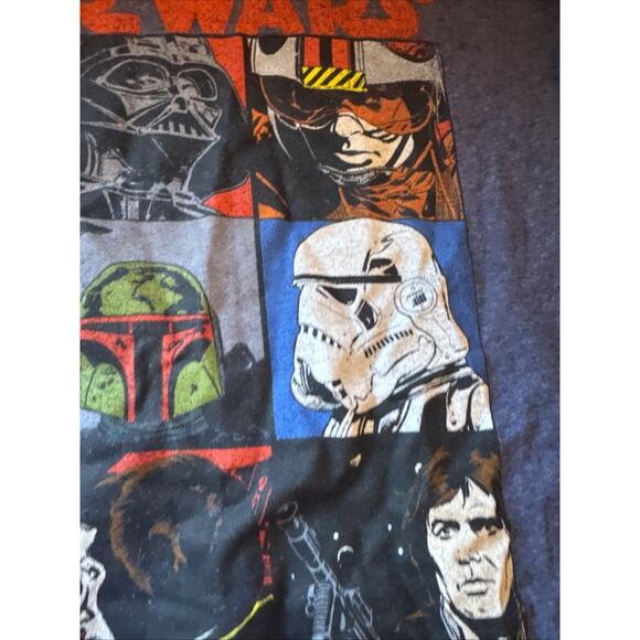 STAR WARS V Fifth Sun Men's Size L Retro Design Darth Vader Luke Han R2 Yoda - Picture 6 of 11